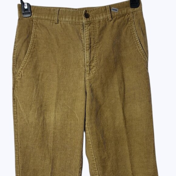 Michel Rene Vtg Mens Corduroy Pants Straight Fit Cotton Blend khaki Size 30 - Picture 14 of 16